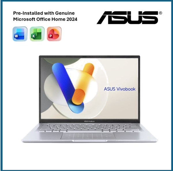 ASUS VIVOBOOK 14 A1405Z-ALY409WS ( Intel Core i5-13420H / 16GB DDR4 / 512GB PCIe SSD / Intel / 14"WUXGA / W11 ) 2-YEARS ASUS GLOBAL WARRANTY | PREINSTALLED MS OFFICE HOME 2024 + M365 | SILVER