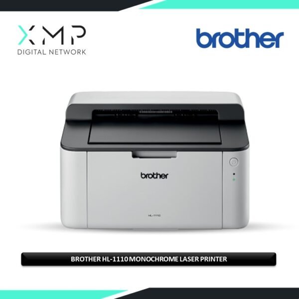 Brother HL-1110 Monochrome Laser Printer (PRINT/42 PPM BLACK/PPM COLOR/NON WIFI/3Y)