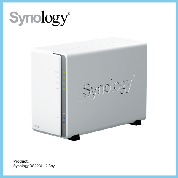 Synology DS223J – 2 BAY/REALTEK/1.4GHZ-QC/1GB/1GLAN