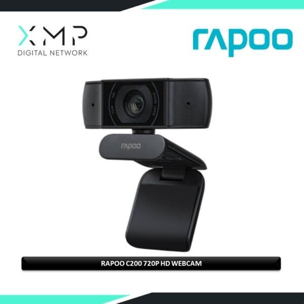 Rapoo C200 720p Hd Webcam With Dual Noise Reduction Microphone And Hybrid Lens