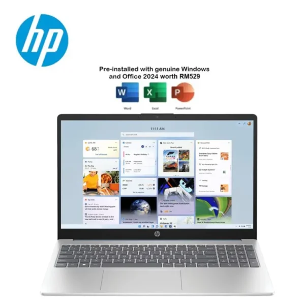 HP 15-fd0621TU 15.6? FHD Laptop Silver Color ( C5-120U, 8GB DDR4, 512GB SSD, W11, 2Y )