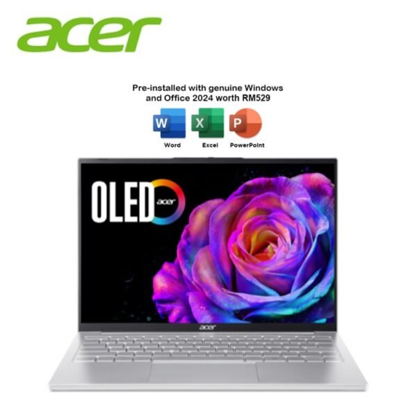 Acer Swift Lite 14 SFL14-54M-56QN 14" WUXGA OLED Laptop Light Silver (CU5-115U, 16GB LPDDR5, 512GB SSD, Intel, W11, HS+M365, 2Y)