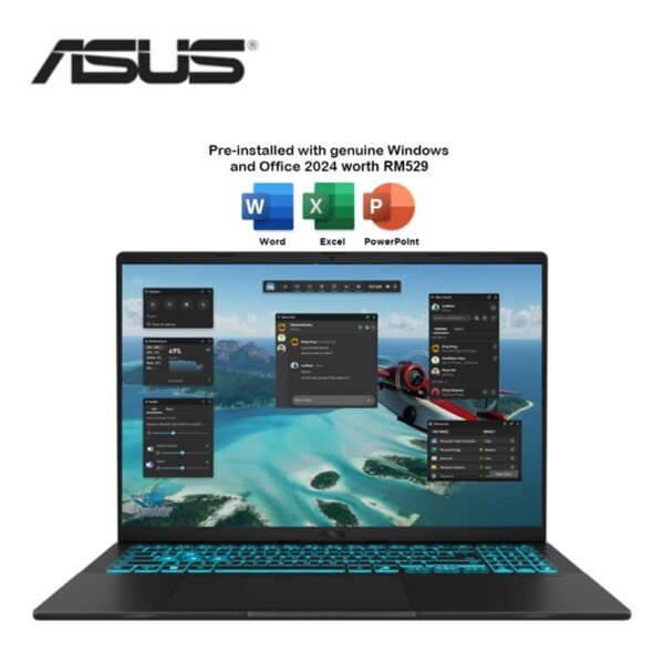 Asus V16 V3607V-HRP206WS 16'' WUXGA Gaming Laptop Black (C5-210H, 16GB DDR5, 512GB SSD, RTX5050 8GB, W11, HS+M365, 2Y)
