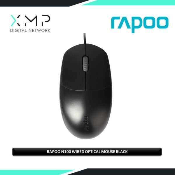 Rapoo N100 Wired Optical Mouse Black