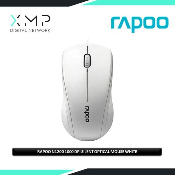 Rapoo N1200 1000 DPI Silent Optical Mouse White